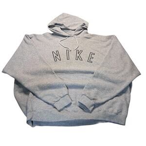 Nike Center Swoosh Spellout Hoodie Mens XL Vintage 90s USA Made ( HAS STAINS )